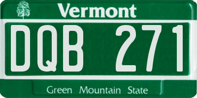 VT license plate DQB271