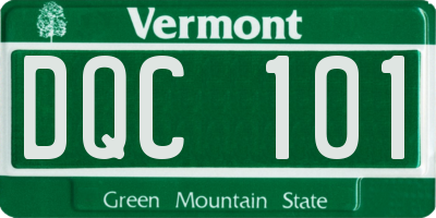 VT license plate DQC101