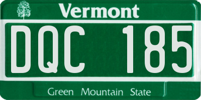 VT license plate DQC185