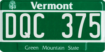 VT license plate DQC375
