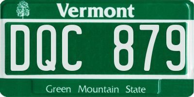 VT license plate DQC879