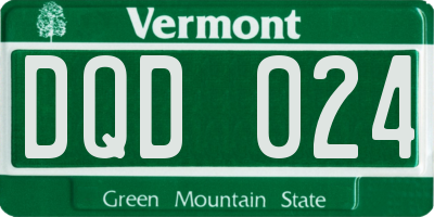 VT license plate DQD024