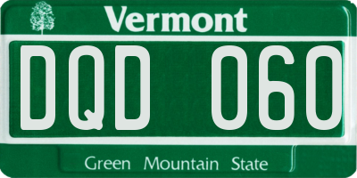 VT license plate DQD060