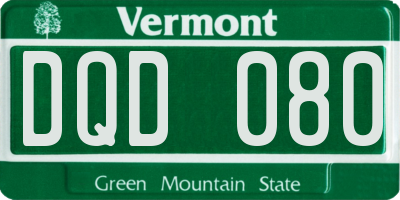 VT license plate DQD080