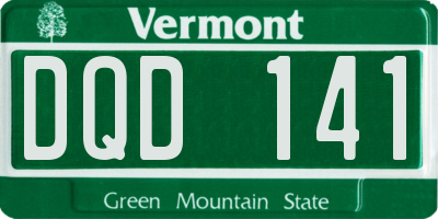 VT license plate DQD141