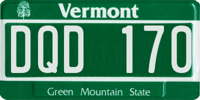 VT license plate DQD170
