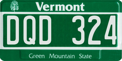 VT license plate DQD324