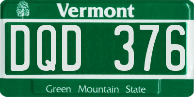VT license plate DQD376