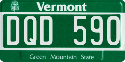 VT license plate DQD590