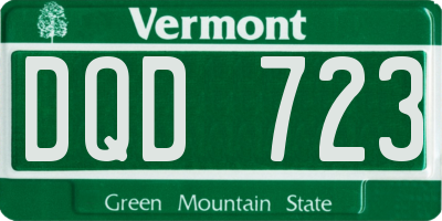 VT license plate DQD723