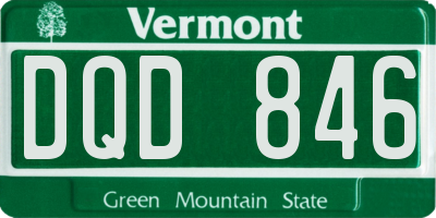 VT license plate DQD846