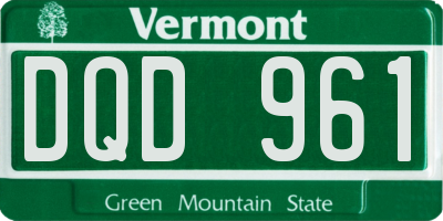 VT license plate DQD961