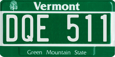 VT license plate DQE511