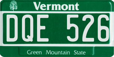 VT license plate DQE526