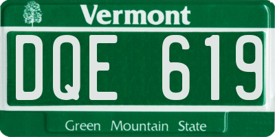 VT license plate DQE619