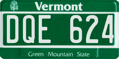 VT license plate DQE624