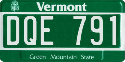 VT license plate DQE791