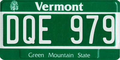 VT license plate DQE979