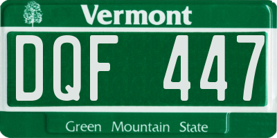 VT license plate DQF447