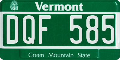 VT license plate DQF585