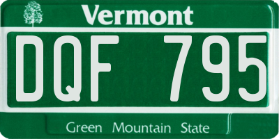 VT license plate DQF795