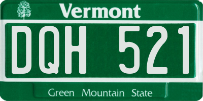VT license plate DQH521