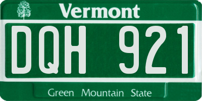 VT license plate DQH921