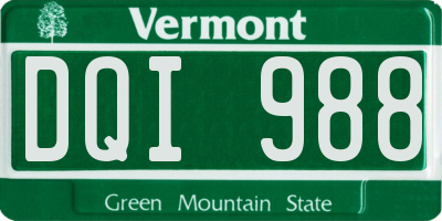 VT license plate DQI988