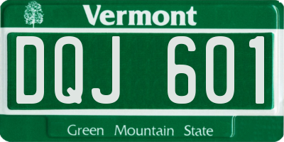 VT license plate DQJ601