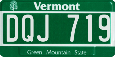 VT license plate DQJ719
