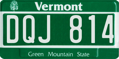 VT license plate DQJ814