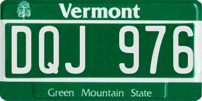 VT license plate DQJ976