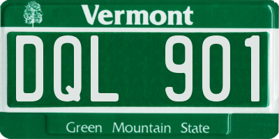 VT license plate DQL901