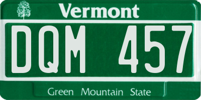 VT license plate DQM457