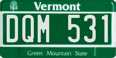 VT license plate DQM531