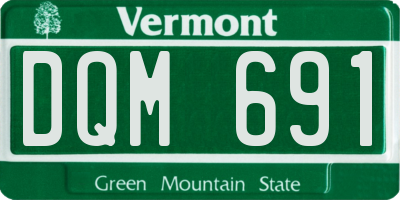 VT license plate DQM691