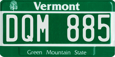 VT license plate DQM885