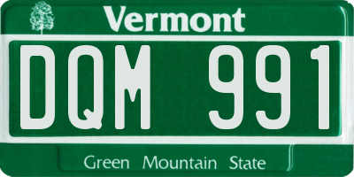 VT license plate DQM991