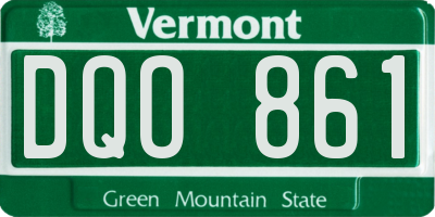 VT license plate DQO861
