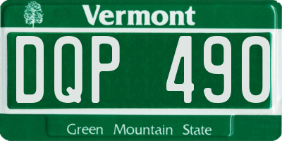 VT license plate DQP490