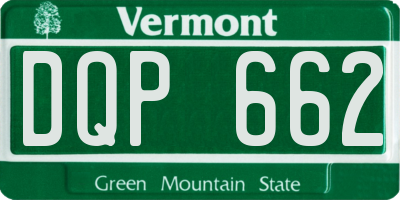 VT license plate DQP662