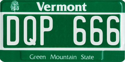 VT license plate DQP666