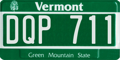 VT license plate DQP711