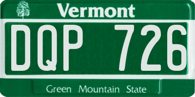 VT license plate DQP726