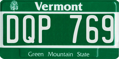 VT license plate DQP769