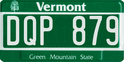 VT license plate DQP879