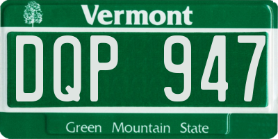 VT license plate DQP947