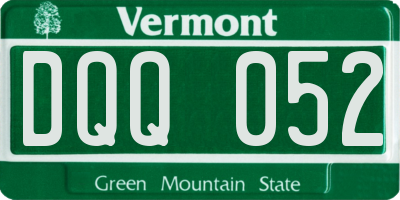 VT license plate DQQ052