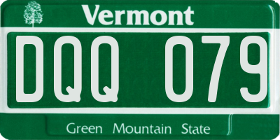 VT license plate DQQ079