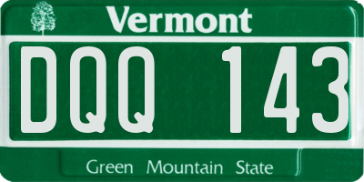 VT license plate DQQ143